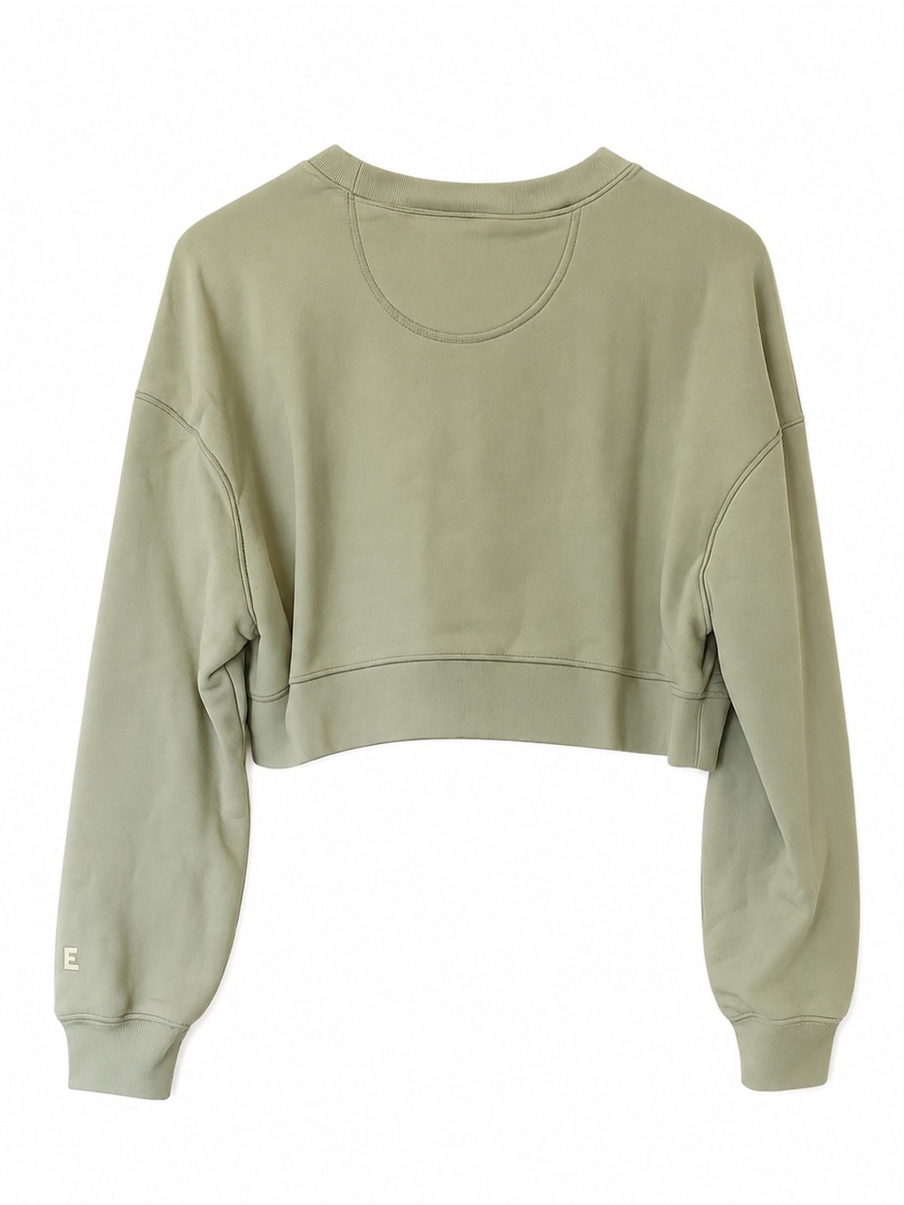 Everlane Cropped Crewneck Sweatshirt in Sage Green - Picture 2 of 8